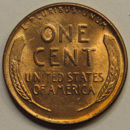 1952 D Lincoln Wheat Cent - vintage Denver mintmark American wheat penny