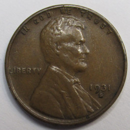 1931 S Lincoln Wheat Cent - key date higher grade San Francisco mintmark penny