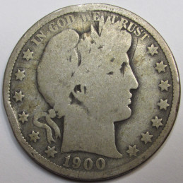 1900 O Barber Half Dollar - old turn of the century New Orleans mint silver coin