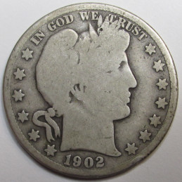 1902 S Barber Half Dollar - old San Francisco mint American silver coin