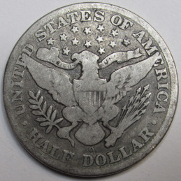 1909 O Barber Half Dollar - antique New Orleans mint American silver coin