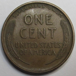 1909 VDB Lincoln Wheat Cent - antique first year of issue historic American penny