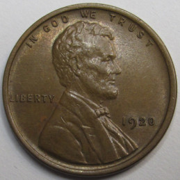 1920 Lincoln Wheat Cent - high grade antique American wheat penny