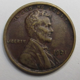 1921 Lincoln Wheat Cent - antique higher grade American wheat penny