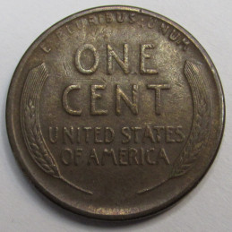 1924 D Lincoln Wheat Cent - antique semi-key date Denver mintmark American wheat penny