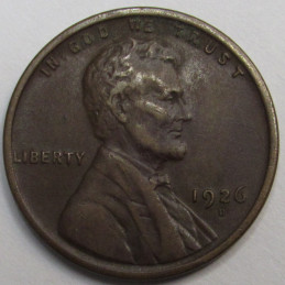 1926 D Lincoln Wheat Cent - antique Denver mintmark American wheat penny