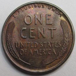 1930 Lincoln Wheat Cent - vintage beautifully toned uncirculated wheat penny