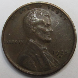 1928 D Lincoln Wheat Cent - antique higher grade Denver mintmark American wheat penny