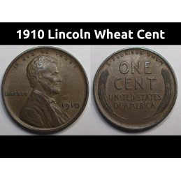 1910 Lincoln Wheat Cent - higher grade second year of issue American wheat penny