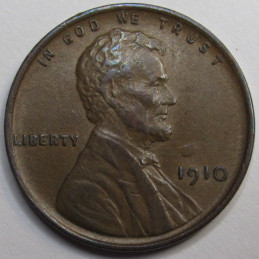 1910 Lincoln Wheat Cent - higher grade second year of issue American wheat penny