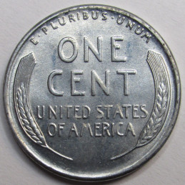 1943 Lincoln Wheat Cent - uncirculated historic steel penny