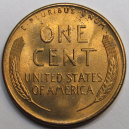 1947 S Lincoln Wheat Cent - uncirculated vintage San Francisco mint penny