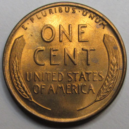 1953 S Lincoln Wheat Cent - uncirculated vintage American wheat penny