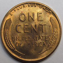 1954 S Lincoln Wheat Cent - uncirculated San Francisco mintmark penny