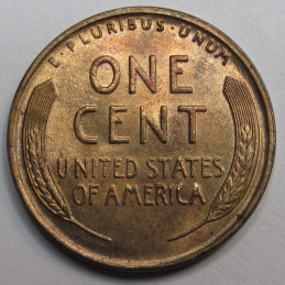 1935 D Lincoln Wheat Cent - uncirculated Denver mintmark antique penny