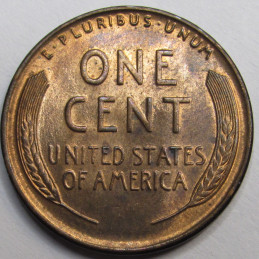 1937 D Lincoln Wheat Cent - antique uncirculated Denver mintmark penny