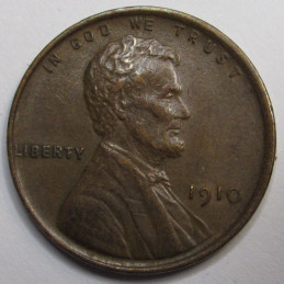 1910 Lincoln Wheat Cent - higher grade antique American wheat penny coin