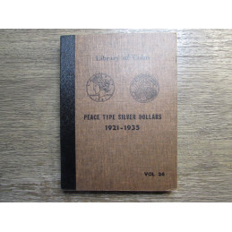 Library of Coins album - Peace Type Silver Dollars - 1921-1935 - vintage coin supply