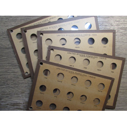 Meghrig coin boards for Mercury Dimes - 1916-1945 - vintage new old stock