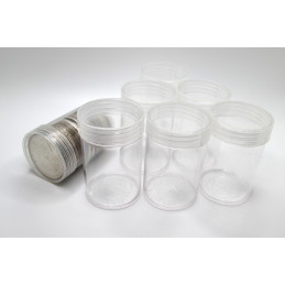 Whitman Large Dollar Coin Tubes - Pack of 5 / 10 / 20 - clear round, secure screw top