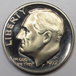 1972 S Roosevelt Dime - vintage San Francisco mintmark proof coin