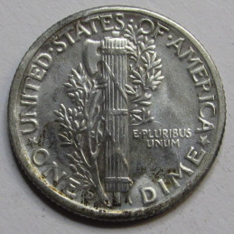 1935 D Mercury Dime - antique Denver mintmark American silver dime