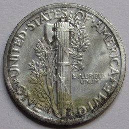 1938 Mercury Dime - antique Great Depression era American dime coin