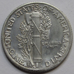 1941 S Mercury Dime - antique San Francisco mintmark American silver dime