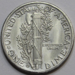 1943 D Mercury Dime - antique Denver mintmark American silver dime