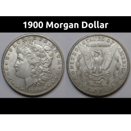 1900 Morgan Dollar - antique turn of the century American silver dollar