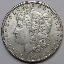 1900 Morgan Dollar - antique turn of the century American silver dollar