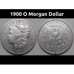 1900 O Morgan Dollar - antique New Orleans mintmark American silver coin