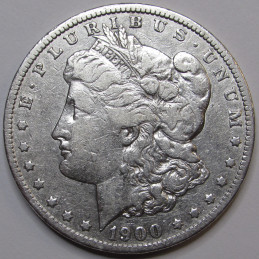 1900 O Morgan Dollar - antique New Orleans mintmark American silver coin