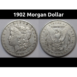 1902 Morgan Dollar - antique American silver dollar coin