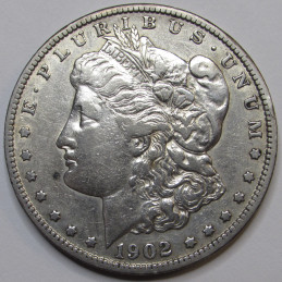 1902 O Morgan Dollar - antique New Orleans mint American silver dollar