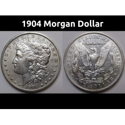 1904 Morgan Dollar - antique American silver dollar coin