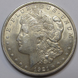 1921 Morgan Dollar - antique final year of issue American silver dollar