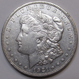 1921 D Morgan Dollar - antique Denver mintmark American silver dollar