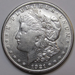 1921 S Morgan Dollar - antique San Francisco mintmark American silver dollar