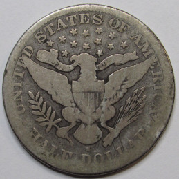 1894 S Barber Half Dollar - antique better date San Francisco mintmark silver half dollar