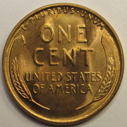 1942 Lincoln Wheat Cent - antique WW2 uncirculated American wheat penny