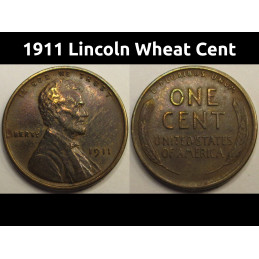 1911 Lincoln Wheat Cent - higher grade antique American penny