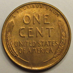 1937 S Lincoln Wheat Cent - uncirculated S mintmark American wheat penny