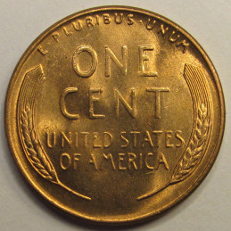 1958 D Lincoln Wheat Cent - antique uncirculated final year of issue American wheat penny