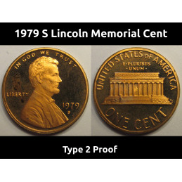 1979 S Lincoln Memorial Cent - Type 2 - vintage American proof penny