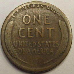 1911 S Lincoln Wheat Cent - antique low mintage San Francisco mintmark wheat penny