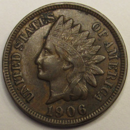 1906 Indian Head Cent - higher grade antique Old West penny