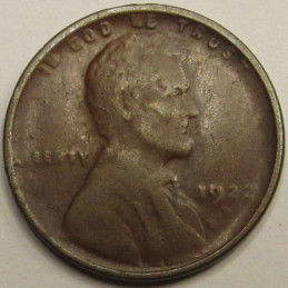 1922 D Lincoln Wheat Cent - antique low mintage Denver mintmark American antique penny