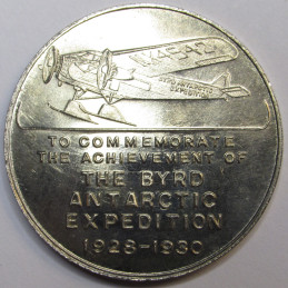 1947 So-Called Half Dollar - Byrd Antarctic Expedition - historic heraldic silver medal