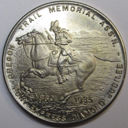 1947 So-Called Half Dollar - Pony Express - historic heraldic silver medal